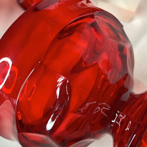 Set of 2 vintage Viking ruby red Georgian champagne / sherbet / dessert cups - Picture 7 of 7